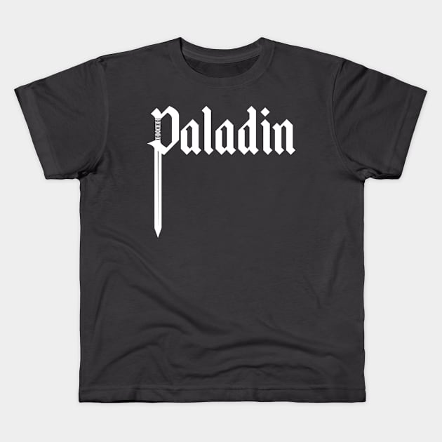 The DnD Classes: Paladin Kids T-Shirt by Bivins Brothers Creative